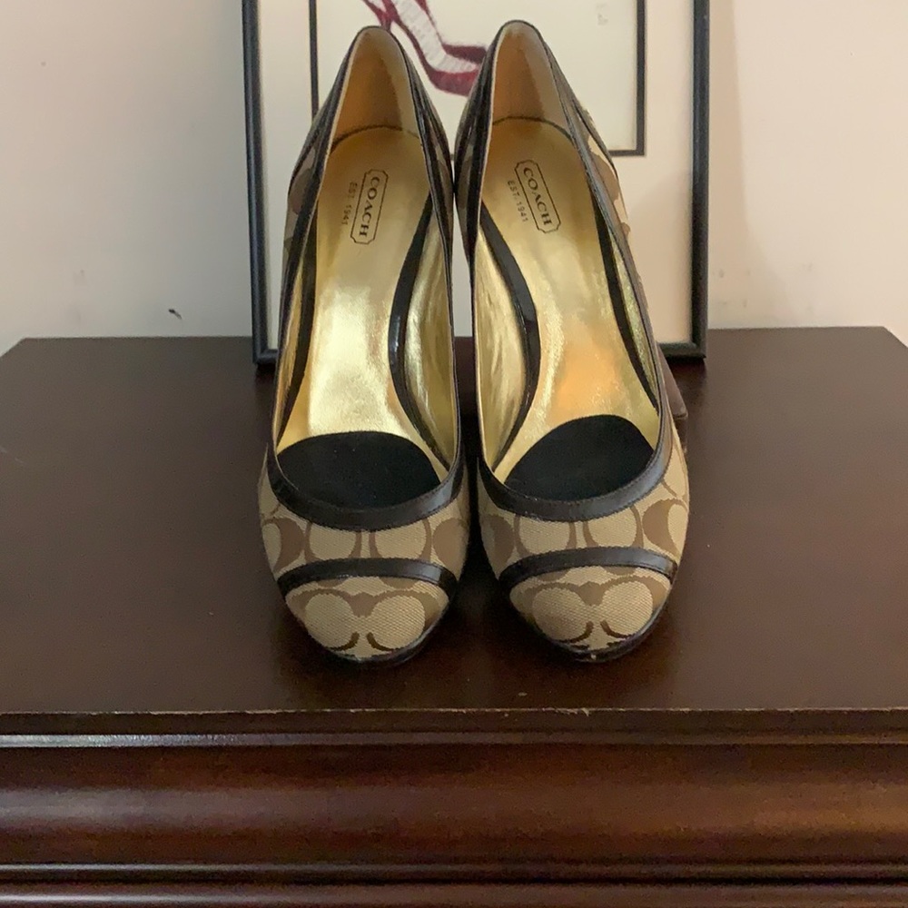 Coach high wedges